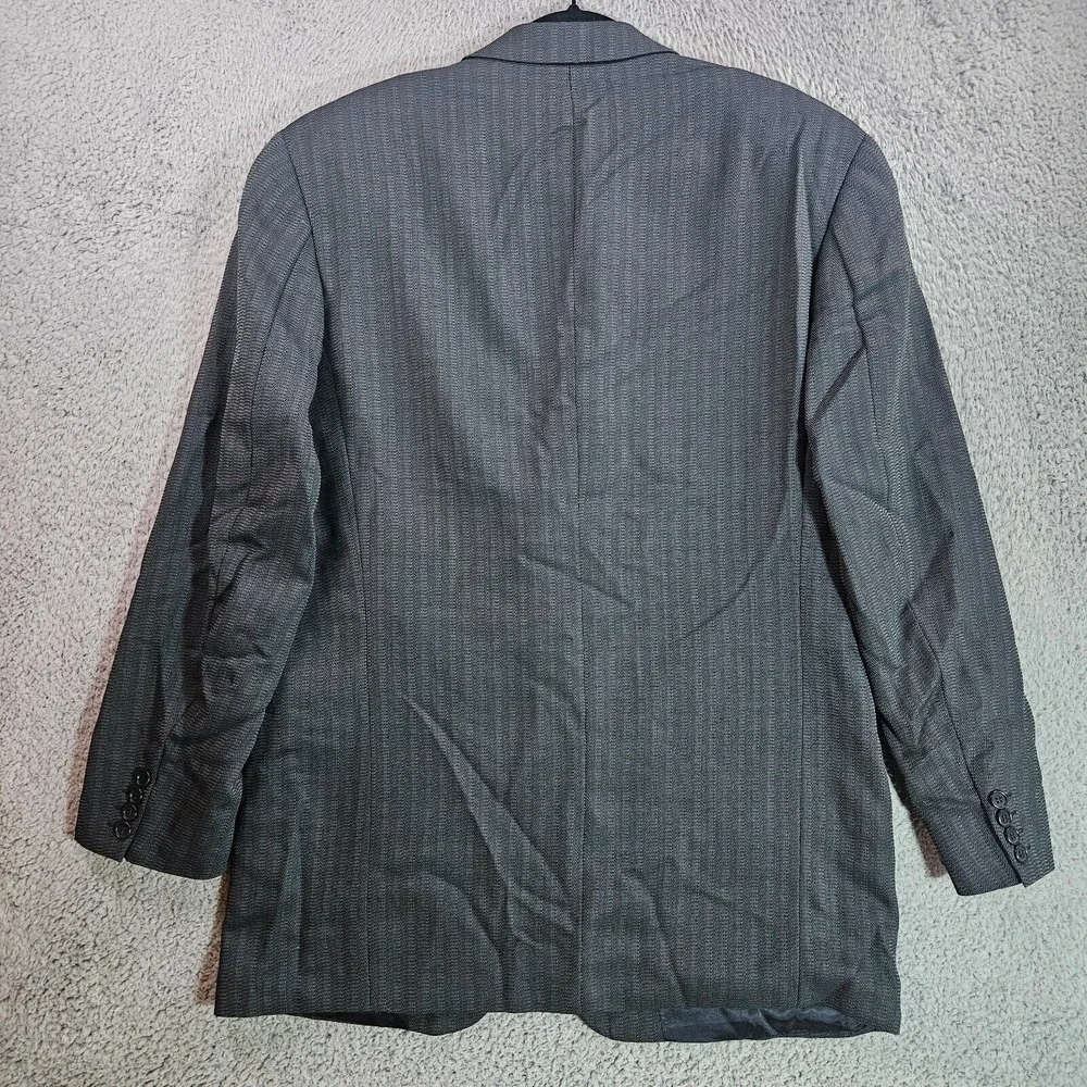 Boss Hugo Boss Suit Blazer Men 42L‎ Wool Textured Black Made In USA
